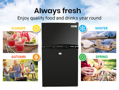GECKO 95L Portable Upright Fridge, 12V/24V for Motorhome, Caravan, Black V219-CAPFFRGEKA10B