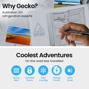 GECKO 125L Portable Upright Fridge, 12V/24V for Motorhome, Caravan, Black V219-CAPFFRGEKA13B