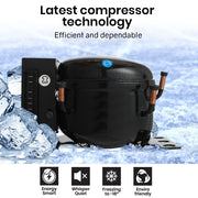 GECKO 125L Portable Upright Fridge, 12V/24V for Motorhome, Caravan, Black V219-CAPFFRGEKA13B