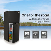 GECKO 125L Portable Upright Fridge, 12V/24V for Motorhome, Caravan, Black V219-CAPFFRGEKA13B