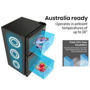 GECKO 125L Portable Upright Fridge, 12V/24V for Motorhome, Caravan, Black V219-CAPFFRGEKA13B