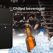 GECKO 125L Portable Upright Fridge, 12V/24V for Motorhome, Caravan, Black V219-CAPFFRGEKA13B