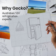 GECKO 125L Portable Upright Fridge, 12V/24V for Motorhome, Caravan, Silver V219-CAPFFRGEKA13S