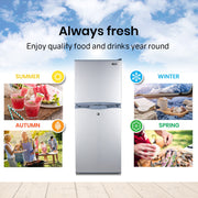 GECKO 125L Portable Upright Fridge, 12V/24V for Motorhome, Caravan, Silver V219-CAPFFRGEKA13S