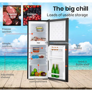 GECKO 125L Portable Upright Fridge, 12V/24V for Motorhome, Caravan, Silver V219-CAPFFRGEKA13S