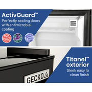 GECKO 125L Portable Upright Fridge, 12V/24V for Motorhome, Caravan, Silver V219-CAPFFRGEKA13S