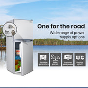 GECKO 125L Portable Upright Fridge, 12V/24V for Motorhome, Caravan, Silver V219-CAPFFRGEKA13S