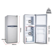 GECKO 125L Portable Upright Fridge, 12V/24V for Motorhome, Caravan, Silver V219-CAPFFRGEKA13S