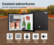 GECKO 57L Portable Camping Bar Fridge with Freezer 12V/24V, Black V219-CAPFOFGEKA06B