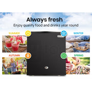 GECKO 57L Portable Camping Bar Fridge with Freezer 12V/24V, Black V219-CAPFOFGEKA06B