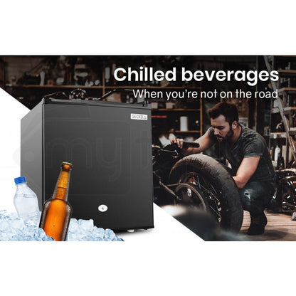 GECKO 57L Portable Camping Bar Fridge with Freezer 12V/24V, Black V219-CAPFOFGEKA06B