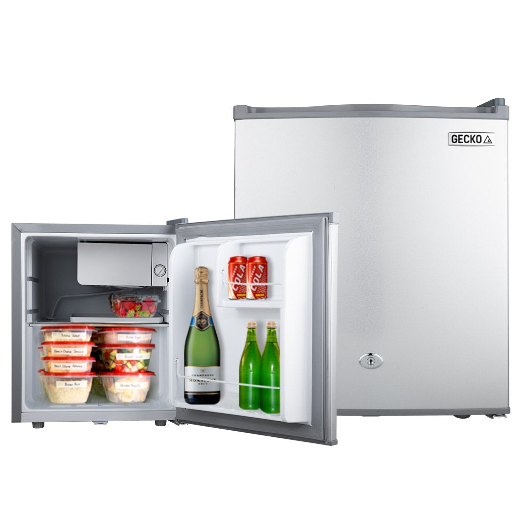 GECKO 57L Portable Camping Bar Fridge with Freezer 12V/24V, Silver V219-CAPFOFGEKA06S