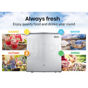 GECKO 57L Portable Camping Bar Fridge with Freezer 12V/24V, Silver V219-CAPFOFGEKA06S