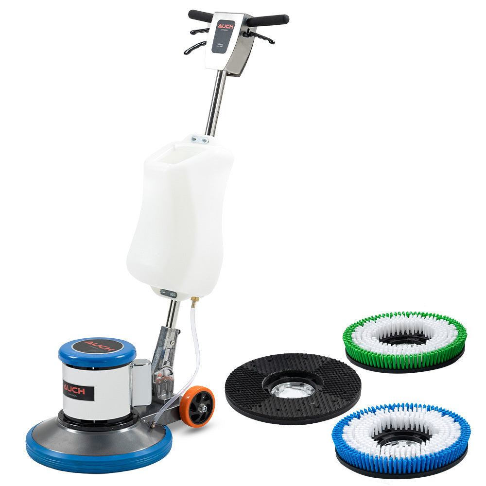 Auch 17" Commercial Orbital Scrubber & Polisher, Hard Floor Buffer, Carpet Cleaner, 12L Solution Tank, 2 V219-CFPWLKACH17A