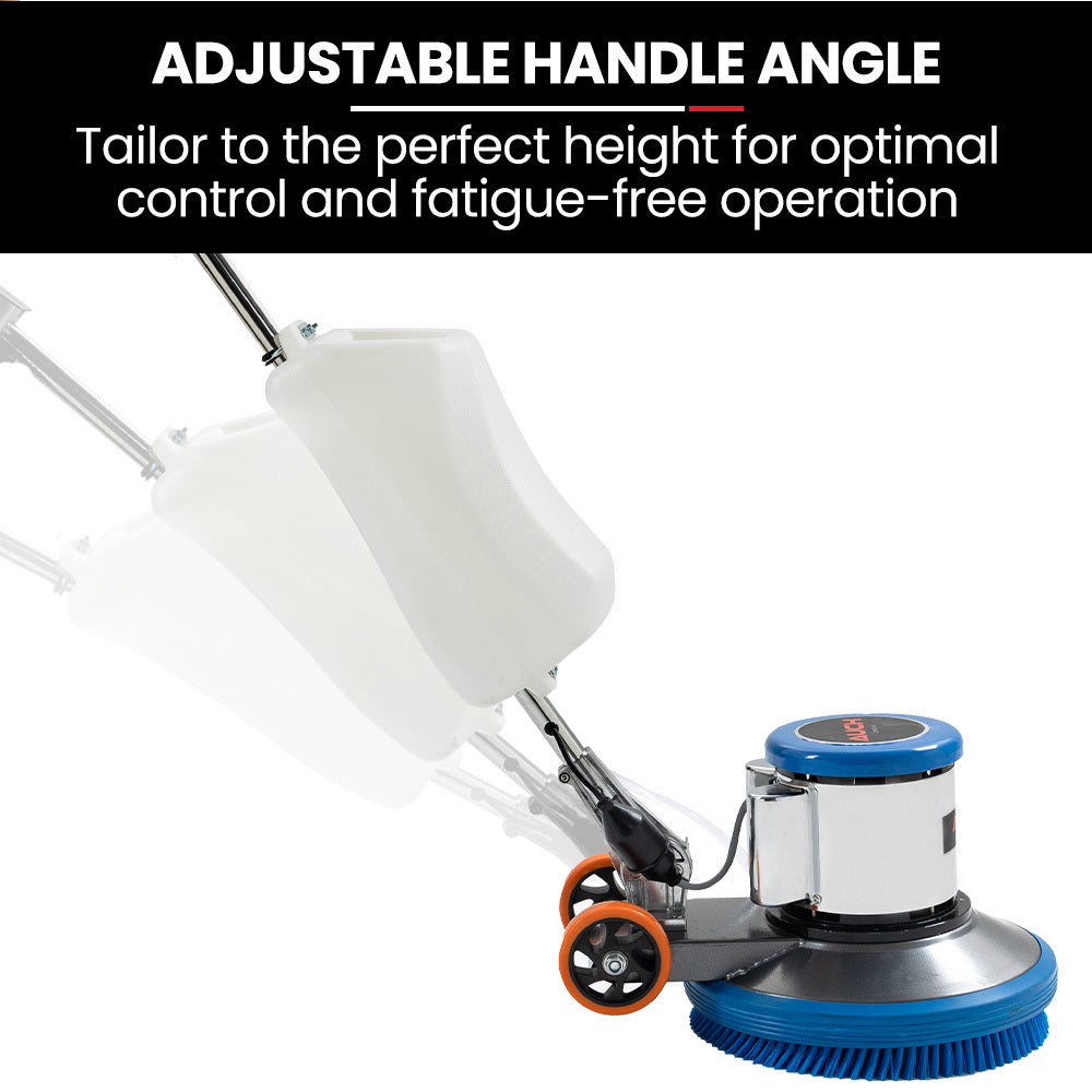 Auch 17" Commercial Orbital Scrubber & Polisher, Hard Floor Buffer, Carpet Cleaner, 12L Solution Tank, 2 V219-CFPWLKACH17A
