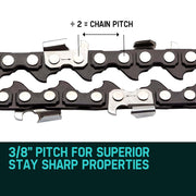 2 X 10 Baumr-AG Chainsaw Chain Bar Replacement for SX25 25CC Arborist Saws V219-CHNCHABMRA10D
