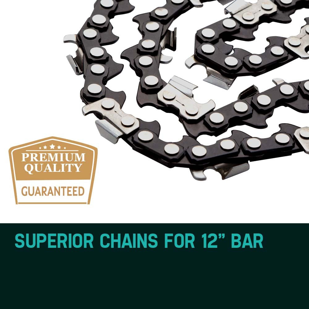 Baumr-AG 12 Chainsaw Chain 12in Bar Spare Part Replacement Suits Pole Saws V219-CHNCHABMRA12S