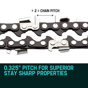 2 X 18 Baumr-AG Chainsaw Chain 18in Bar Replacement Suits SX45 45CC Saws V219-CHNCHABMRA18D