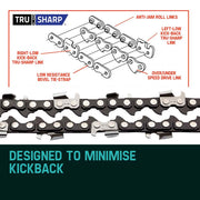 BAUMR-AG 2 x Chains for a 20" Bar Chainsaw, 76DL .325" Pitch .058" Gauge Low Kickback V219-CHNCHABMRA20D
