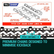 20 Baumr-AG Chainsaw Chain 20in Bar Spare Part Replacement Suits 62CC 66CC Saws V219-CHNCHABMRA20S