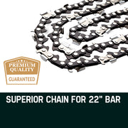 2 x 22 Baumr-AG Chainsaw Chain Bar Replacement 0.325 0.058 86DL V219-CHNCHABMRA22D