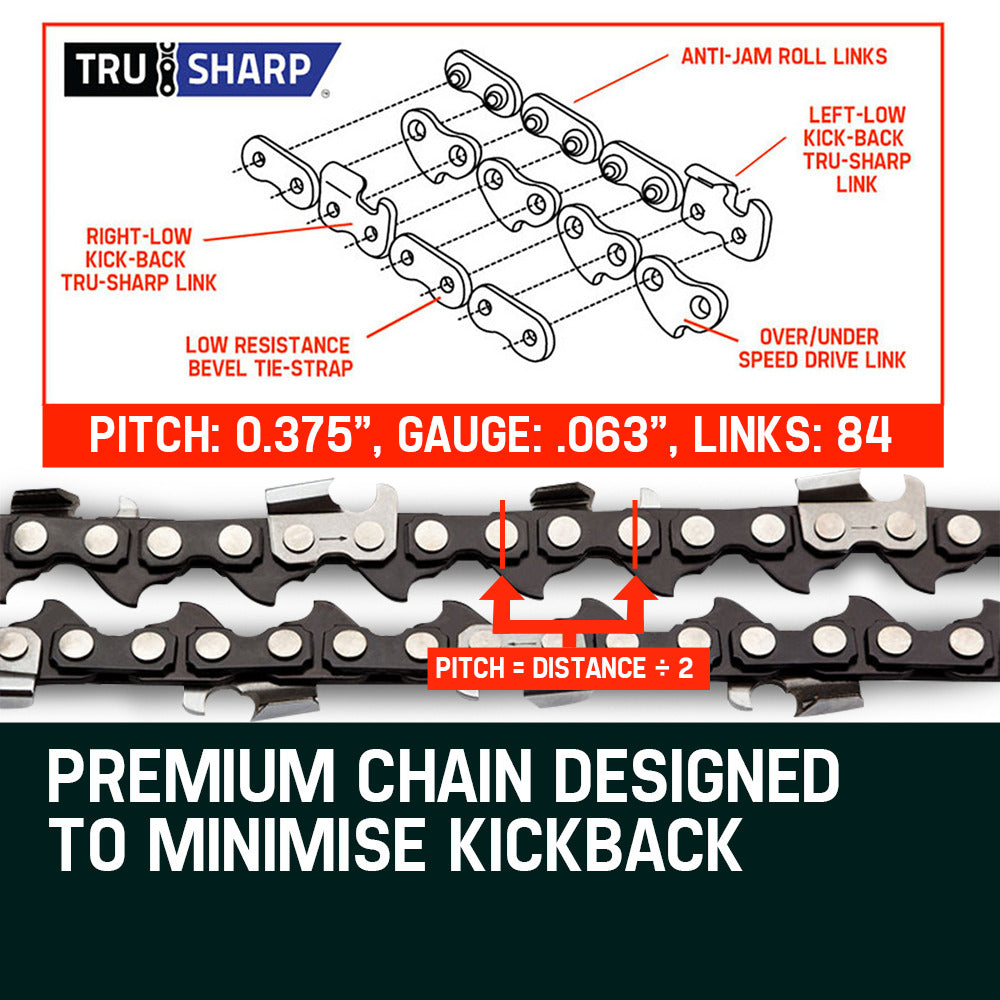 2 x 22 Baumr-AG Chainsaw Chain Bar Replacement 0.325 0.058 86DL V219-CHNCHABMRA22D