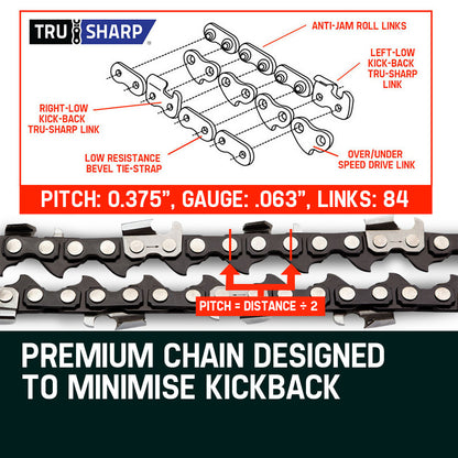 2 x 22 Baumr-AG Chainsaw Chain Bar Replacement 0.325 0.058 86DL V219-CHNCHABMRA22D