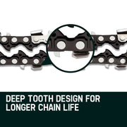 2 x 22 Baumr-AG Chainsaw Chain Bar Replacement 0.325 0.058 86DL V219-CHNCHABMRA22D