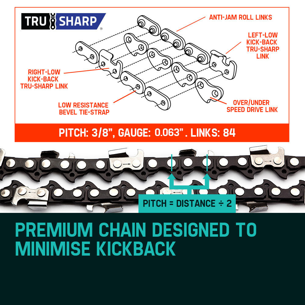 2 X 24 Baumr-AG Chainsaw Chain 24in Bar Replacement Suits 72CC 76CC 82CC Saws V219-CHNCHABMRA24D