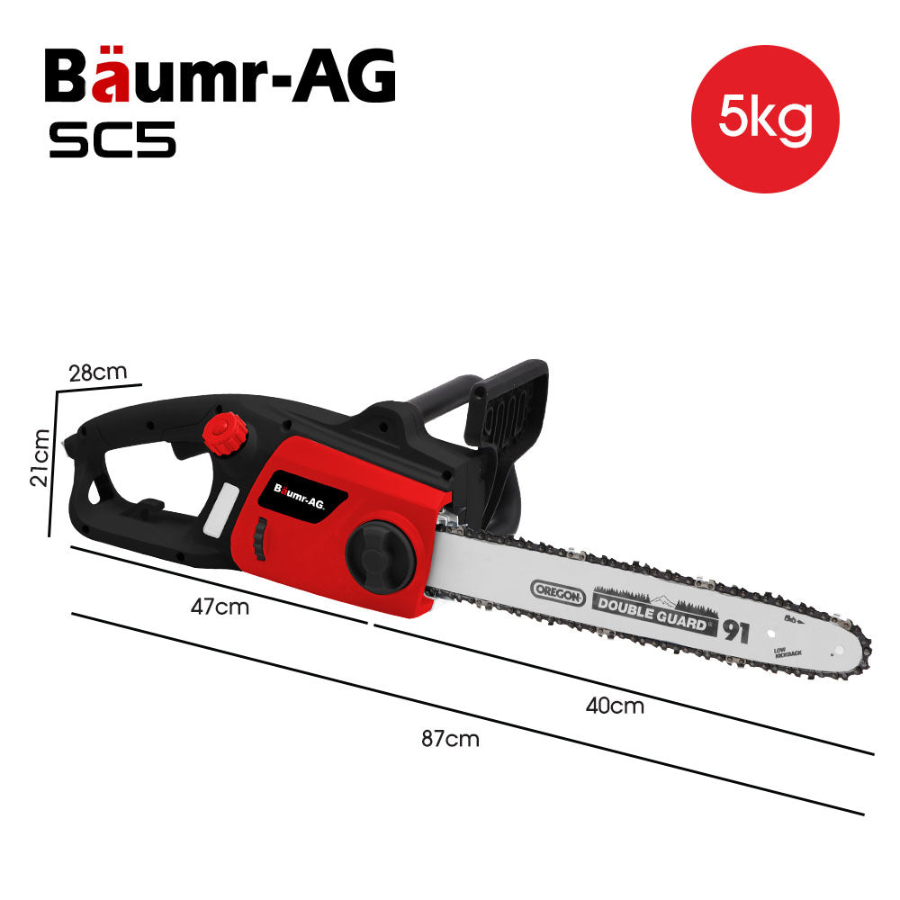 BAUMR-AG 2000W Electric Chainsaw, 16 Inch Oregon Bar and Chain V219-CHNHCDBMSC5A