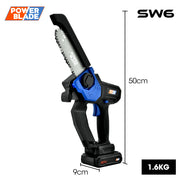 POWERBLADE SW6 20V Cordless Mini Chainsaw Kit, Electric Tree Pruner with Battery & Fast Charger V219-CHNHCSPBCS2A