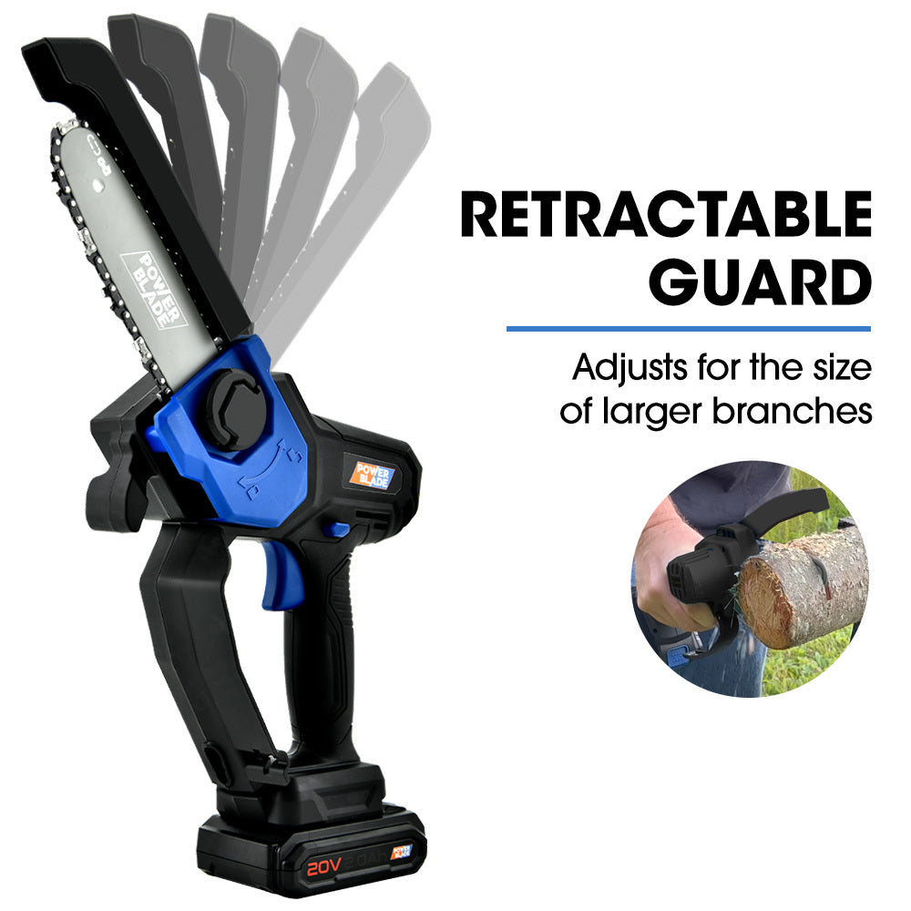 POWERBLADE SW6 20V Cordless Mini Chainsaw Kit, Electric Tree Pruner with Battery & Fast Charger V219-CHNHCSPBCS2A