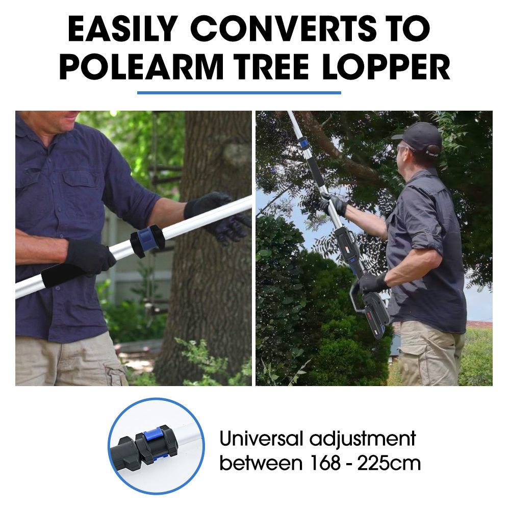 POWERBLADE SW7 20V Cordless Convertible Mini Chainsaw Pole Saw Kit, Telescopic Electric Tree Pruner with V219-CHNHCSPBPS2A