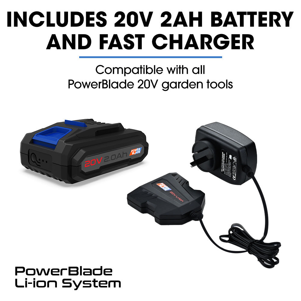 POWERBLADE SW7 20V Cordless Convertible Mini Chainsaw Pole Saw Kit, Telescopic Electric Tree Pruner with V219-CHNHCSPBPS2A