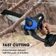 POWERBLADE SW6 20V Cordless Mini Chainsaw Skin Only, Electric Battery Powered Tree Pruner V219-CHNHCSPBSC2A