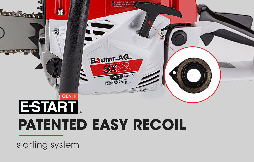 Baumr-AG 62CC Petrol Commercial Chainsaw 20 Bar E-Start Pruning Chain Saw V219-CHNSAWBMRA6X2