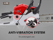 Baumr-AG 62CC Petrol Commercial Chainsaw 20 Bar E-Start Pruning Chain Saw V219-CHNSAWBMRA6X2