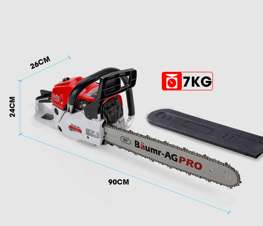 Baumr-AG 62CC Petrol Commercial Chainsaw 20 Bar E-Start Pruning Chain Saw V219-CHNSAWBMRA6X2