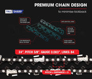 BAUMR-AG Petrol Commercial Chainsaw 24 Bar E-Start Chain Saw Top Handle Pruning V219-CHNSAWBMRC9X2