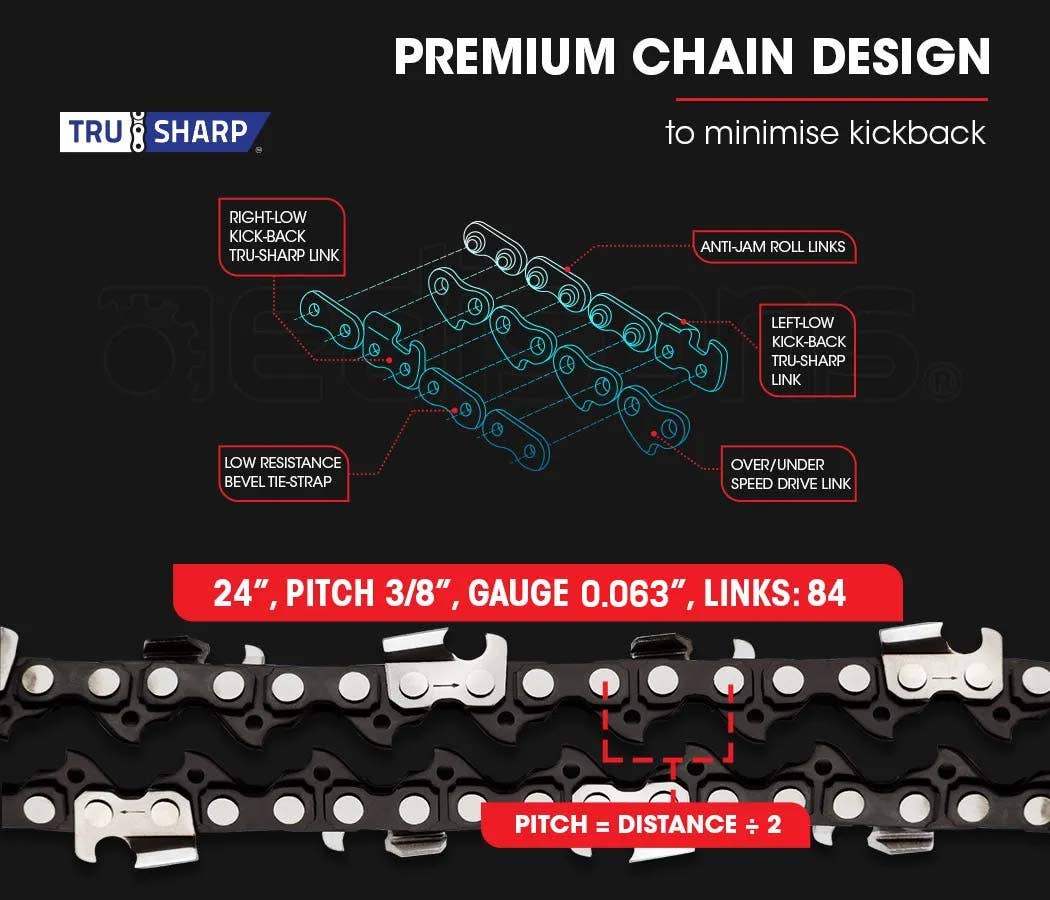 BAUMR-AG Petrol Commercial Chainsaw 24 Bar E-Start Chain Saw Top Handle Pruning V219-CHNSAWBMRC9X2