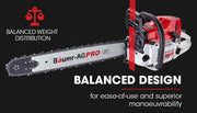 BAUMR-AG Petrol Commercial Chainsaw 24 Bar E-Start Chain Saw Top Handle Pruning V219-CHNSAWBMRC9X2