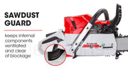 BAUMR-AG Petrol Commercial Chainsaw 24 Bar E-Start Chain Saw Top Handle Pruning V219-CHNSAWBMRC9X2