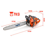 MTM Petrol Commercial Chainsaw 22 Bar E-Start Tree Pruning Chain Saw Top Handle V219-CHNSAWMTMA6X2
