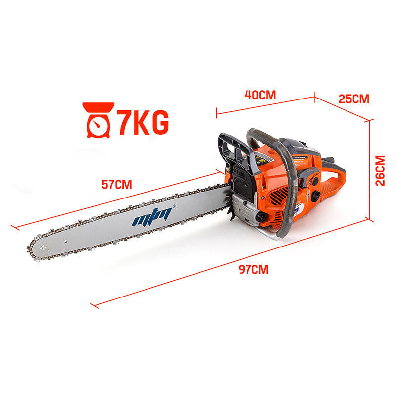 MTM Petrol Commercial Chainsaw 22 Bar E-Start Tree Pruning Chain Saw Top Handle V219-CHNSAWMTMA6X2