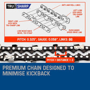 MTM Petrol Commercial Chainsaw 22 Bar E-Start Tree Pruning Chain Saw Top Handle V219-CHNSAWMTMA6X2