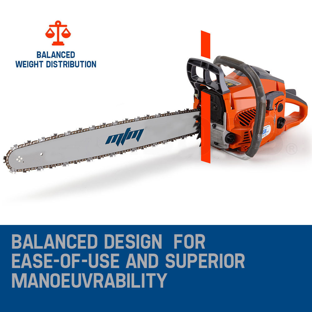 MTM Chainsaw Petrol Commercial 20 Bar E-Start Tree Pruning Chain Saw HP V219-CHNSAWMTMB05X