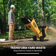 MICHIGAN 7HP 212cc Petrol Wood Chipper, Tree Mulcher - Raptor 1100 V219-CHPPTRMC1M1A