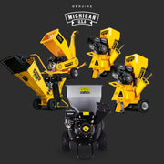 MICHIGAN 7HP 212cc Petrol Wood Chipper, Tree Mulcher - Raptor 1100 V219-CHPPTRMC1M1A