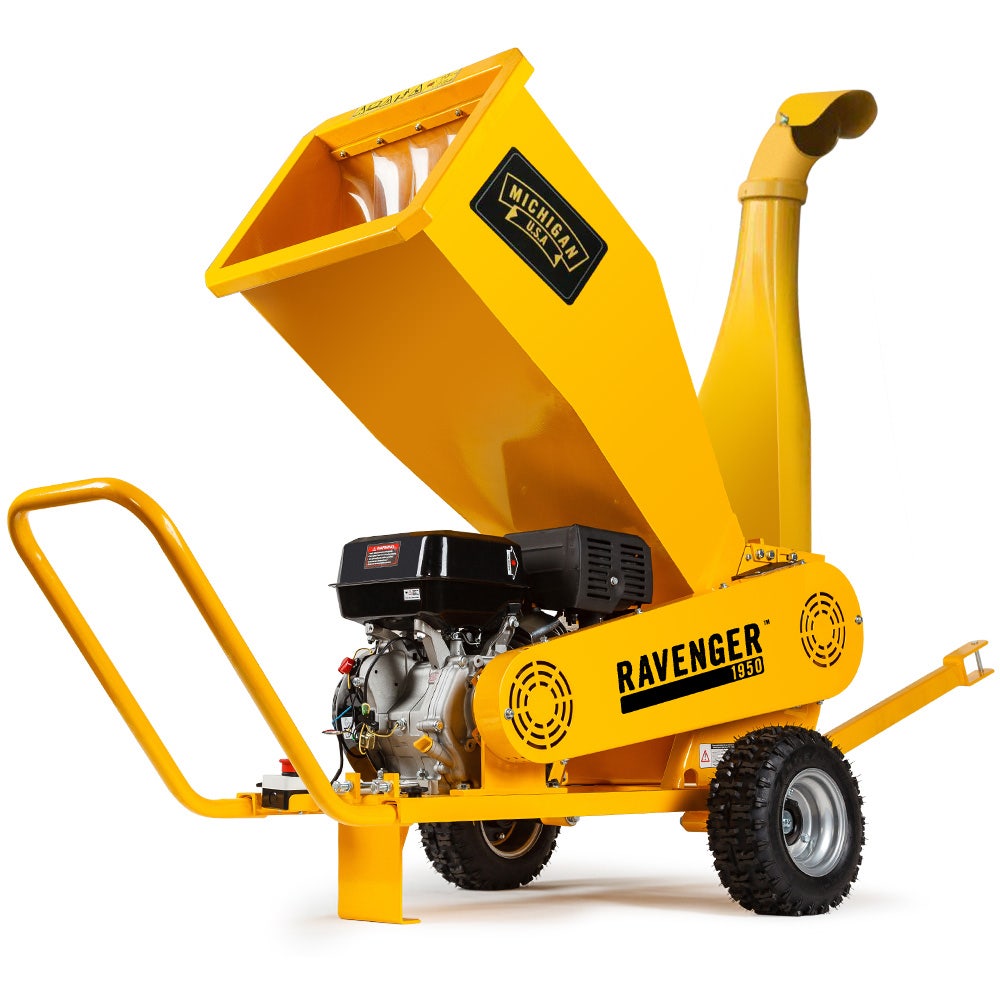 MICHIGAN 18HP 420cc Petrol Commercial Wood Chipper, Towable, Tree Mulcher - Ravenger 1950 V219-CHPTEAMCHC2M0