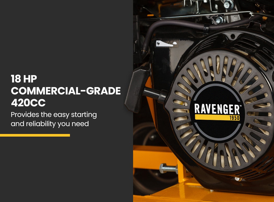MICHIGAN 18HP 420cc Petrol Commercial Wood Chipper, Towable, Tree Mulcher - Ravenger 1950 V219-CHPTEAMCHC2M0